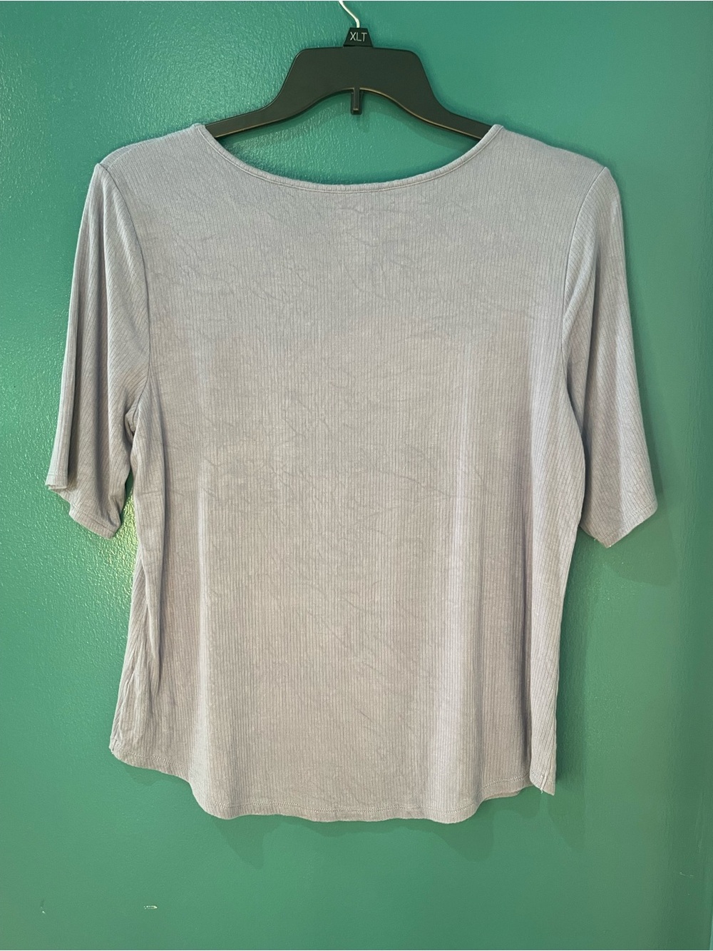 Essentials Lavender Ribbed Short-Sleeve Top - Picture 3 of 5